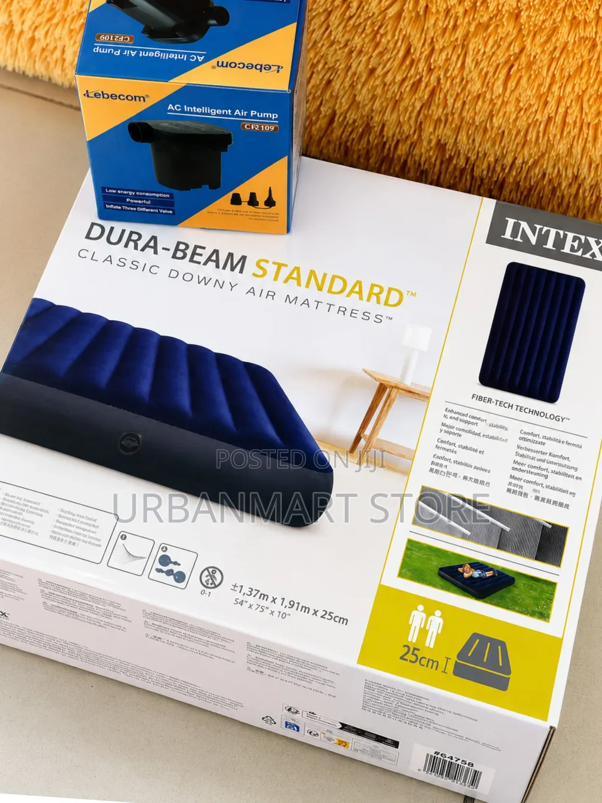 Intex Outdoor Inflatable Mattress 4x6, With an Electric Pump