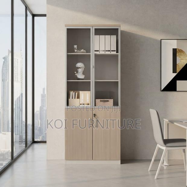 Office Cabinet; Wooden Two Doors Executive Storage Cabinet - thumbnail 2