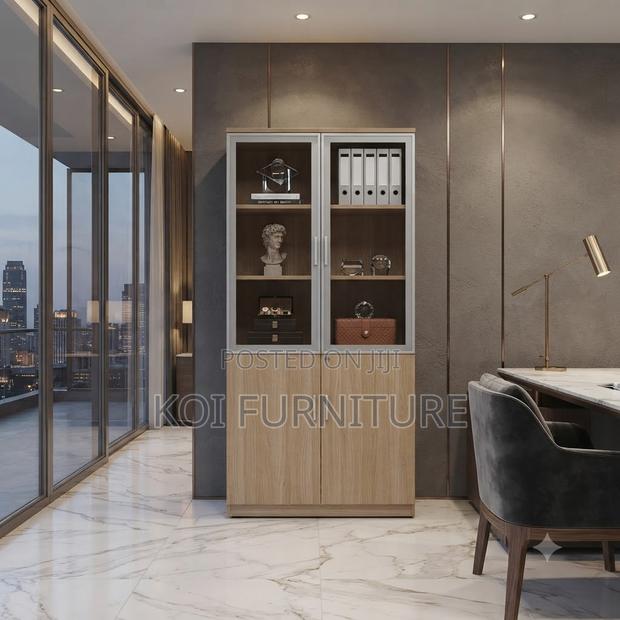 Office Cabinet; Wooden Two Doors Executive Storage Cabinet - thumbnail 3