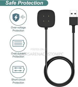 Charger for Fitbit Sense/Sense 2/Versa 3/Versa 4 Smartwatch