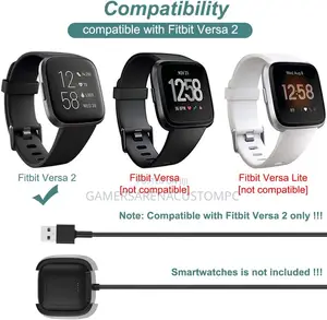 Charger for Fitbit Versa 2 Smartwatch | Replacement Charging Cable