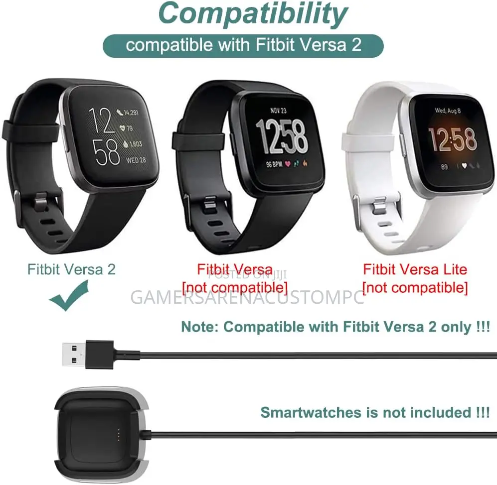 Charger for Fitbit Versa 2 Smartwatch | Replacement Charging Cable