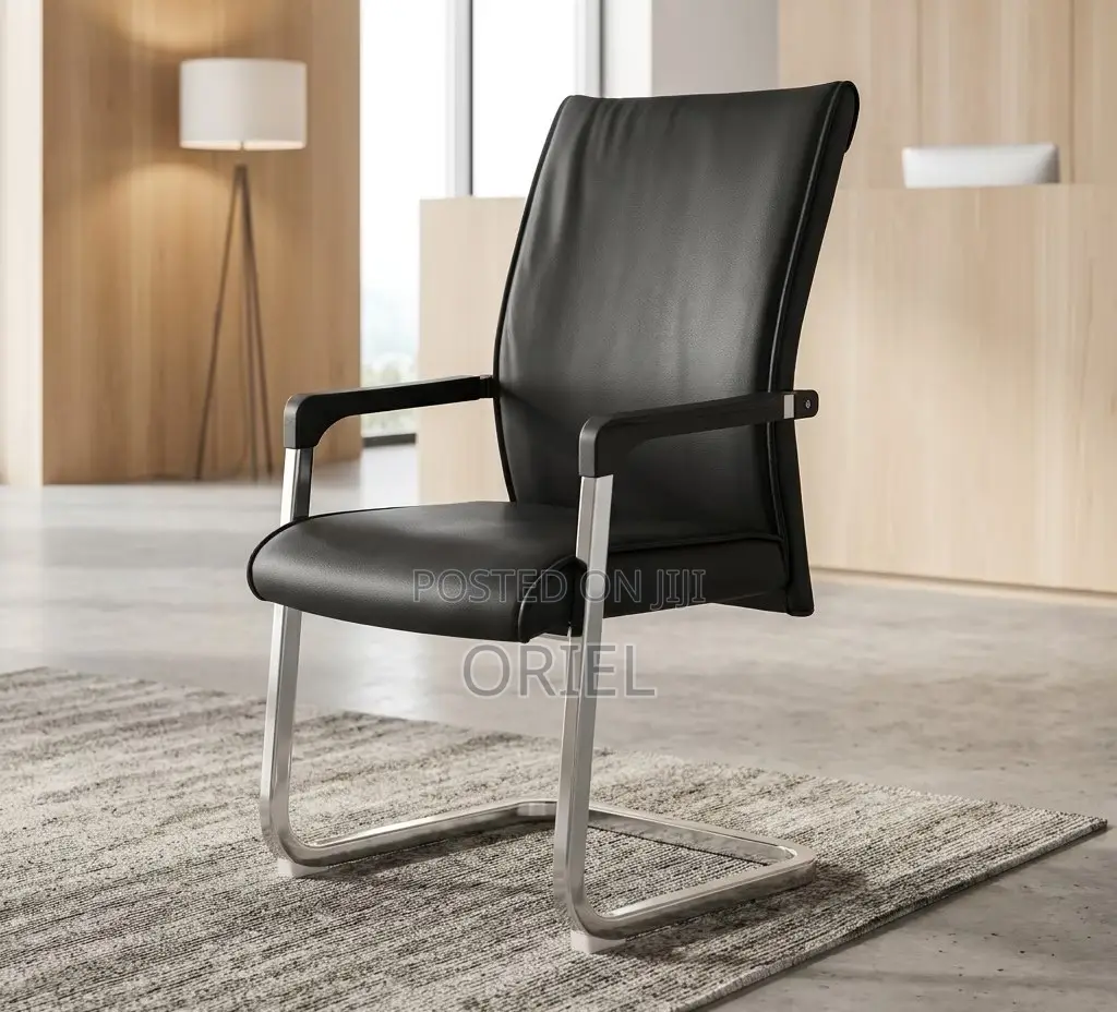 Office Chair : Modern Full Leather Visitor Chair