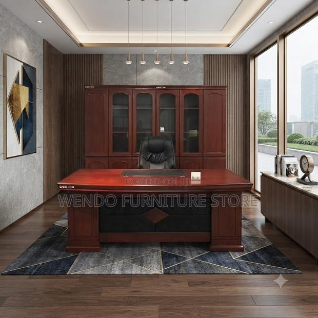 Office Desk; 2 Meters Executive Mahogany Office Boss Management Desk