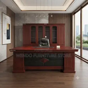 Office Desk; 2 Meters Executive Mahogany Office Boss Management Desk
