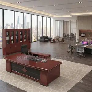 Office Desk; 2 Meters Executive Mahogany Office Boss Management Desk