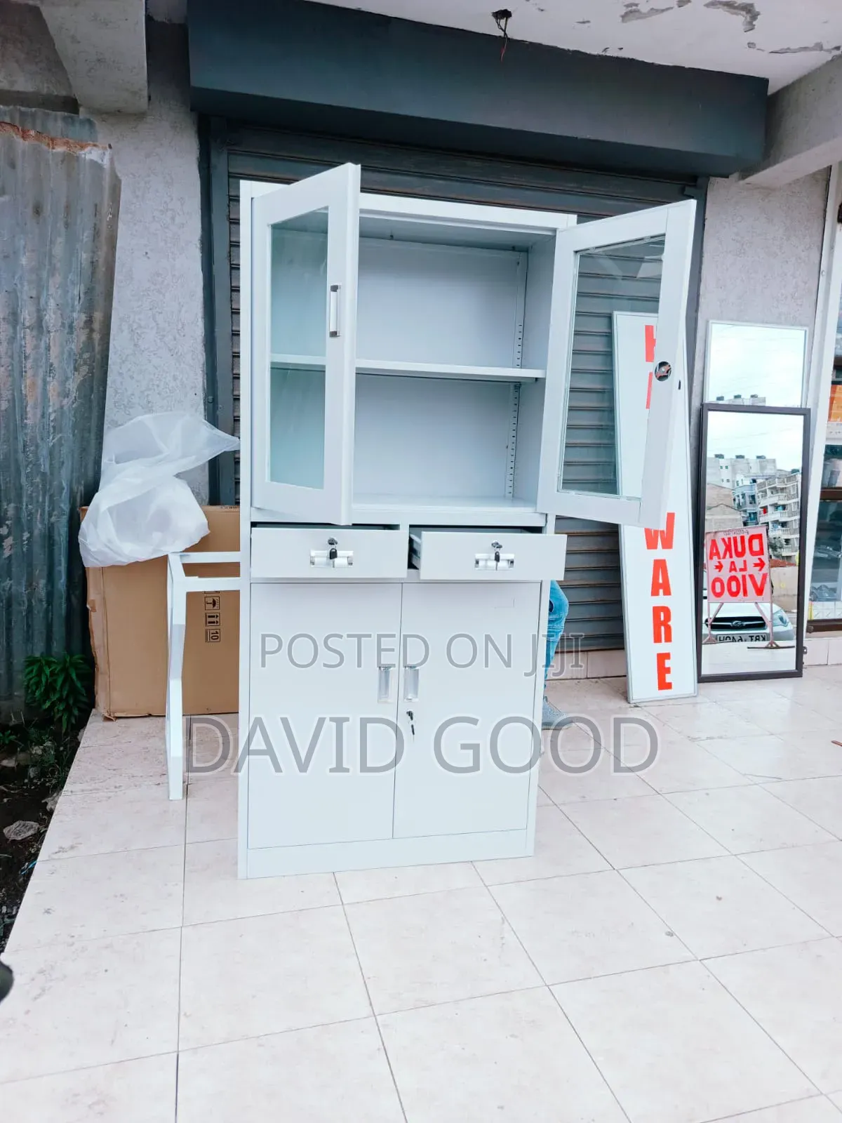 Half Glass File Cabinet