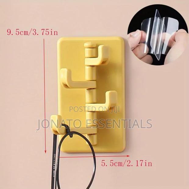 Self Adhesive Wall Hooks Heavy Duty Rotating Organizer - thumbnail 2