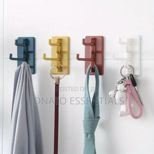 Self Adhesive Wall Hooks Heavy Duty Rotating Organizer - thumbnail 3