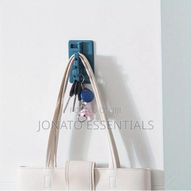 Self Adhesive Wall Hooks Heavy Duty Rotating Organizer - thumbnail 4