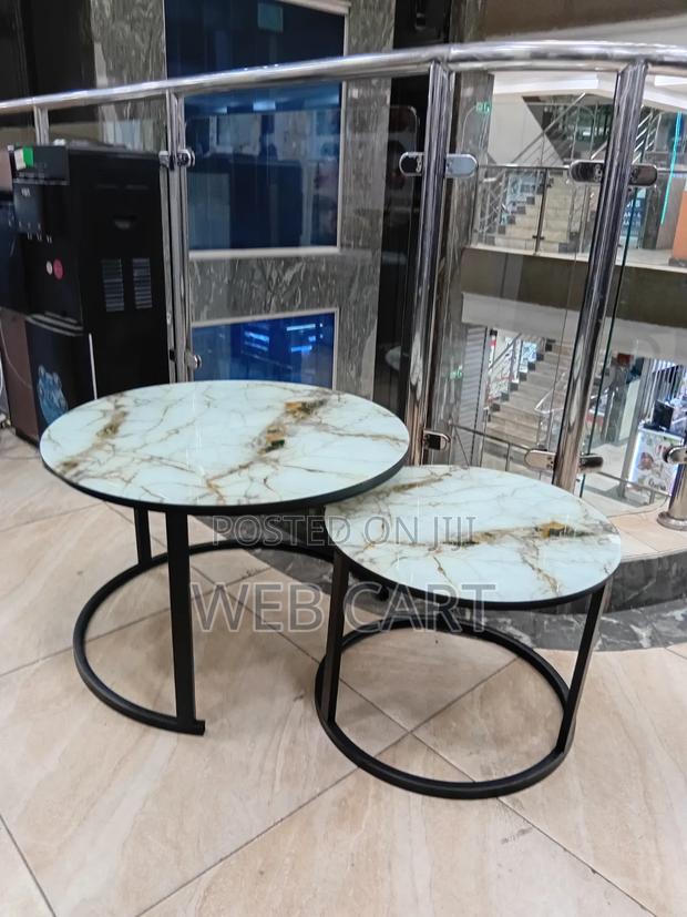 Modern 2-in-1 Nesting Coffee Table – Glass Effect