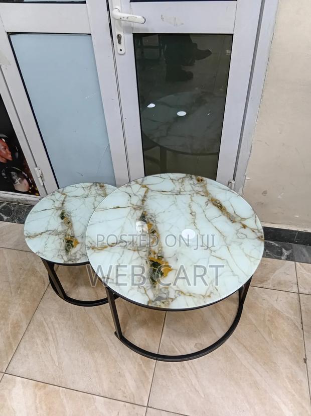 Modern 2-in-1 Nesting Coffee Table – Glass Effect - thumbnail 2