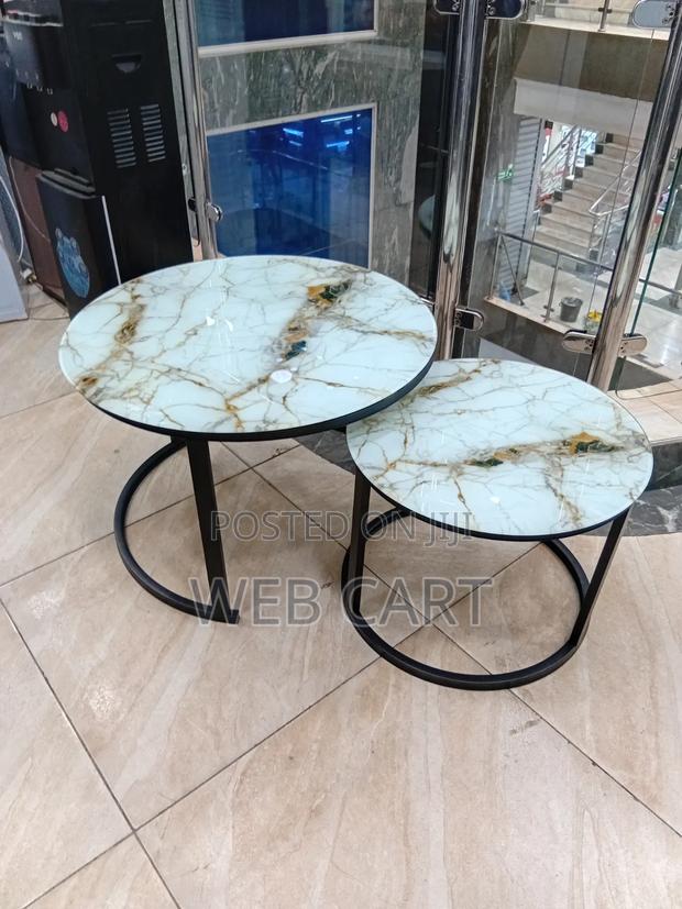 Modern Glass-Effect Nesting Coffee Table (2-in-1 Set) - thumbnail 2