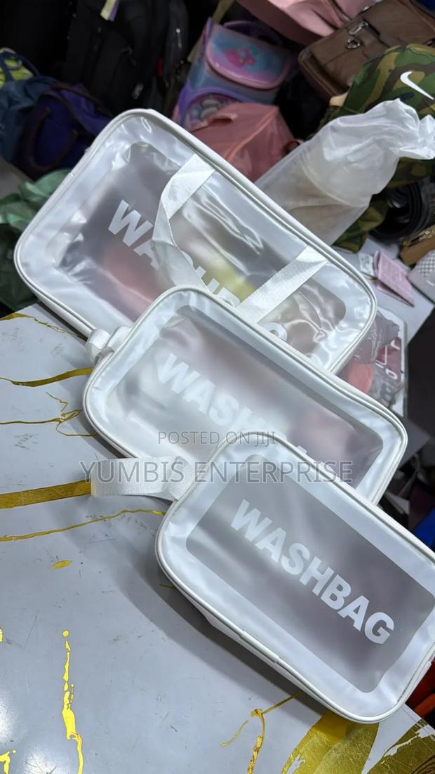 White 3 in 1 Set of Wash Bags