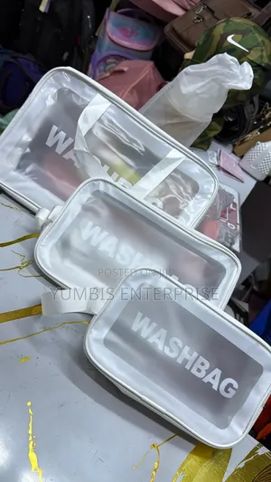 White 3 in 1 Set of Wash Bags