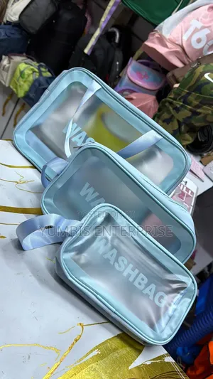 Blue Set of Wash Bags/Toiletries Bags