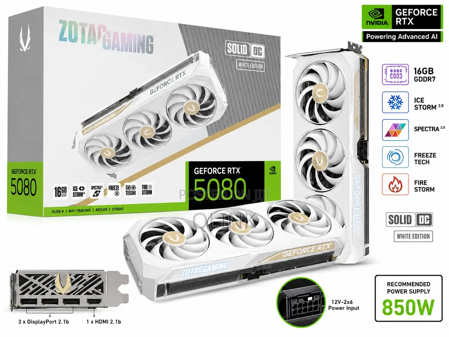 Zotac Gaming Geforce RTX 5080 Solid 16gb Gddr7 Graphics Card