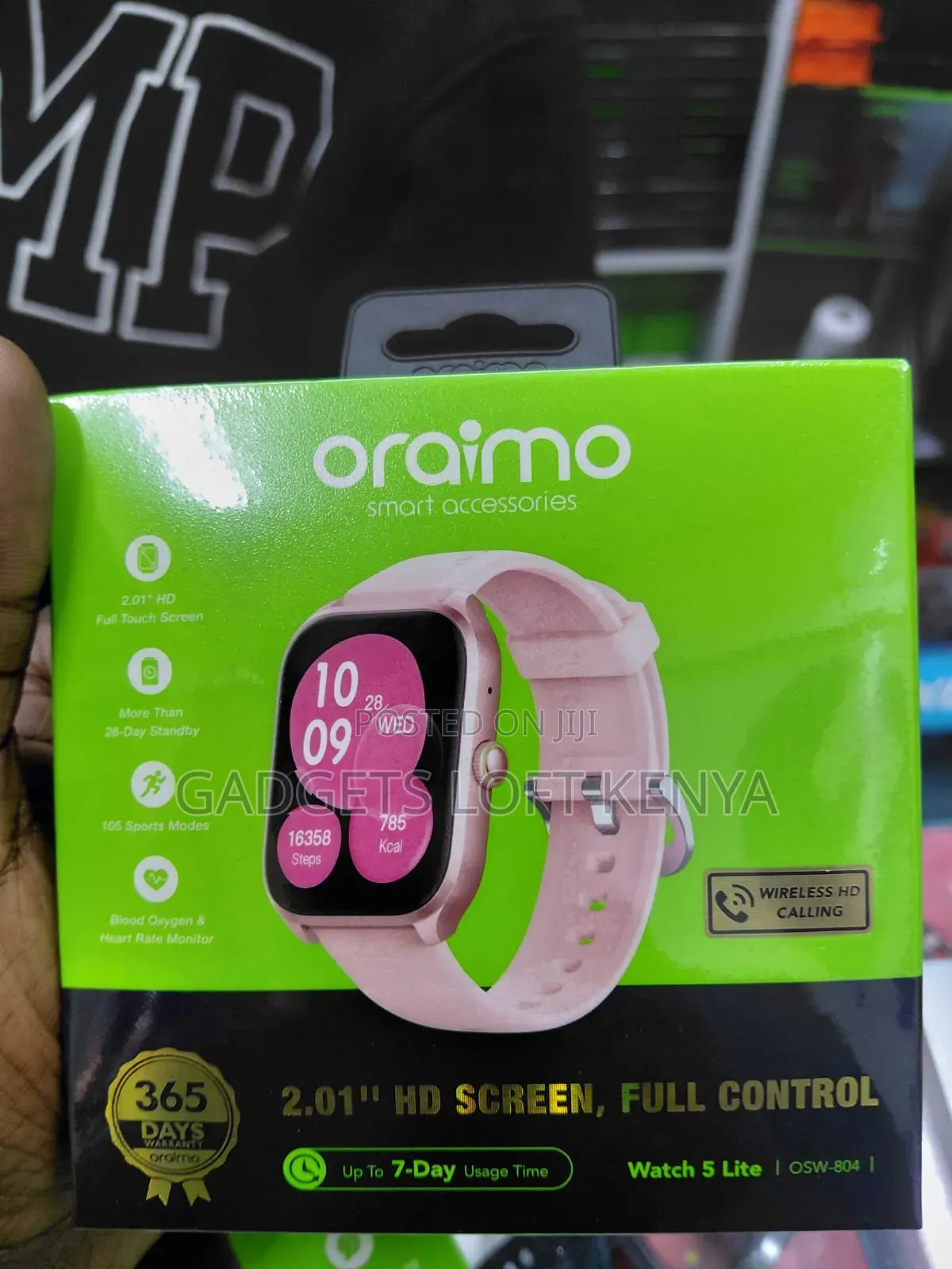 Pink Oraimo Watch 5 Lite Smart Watch