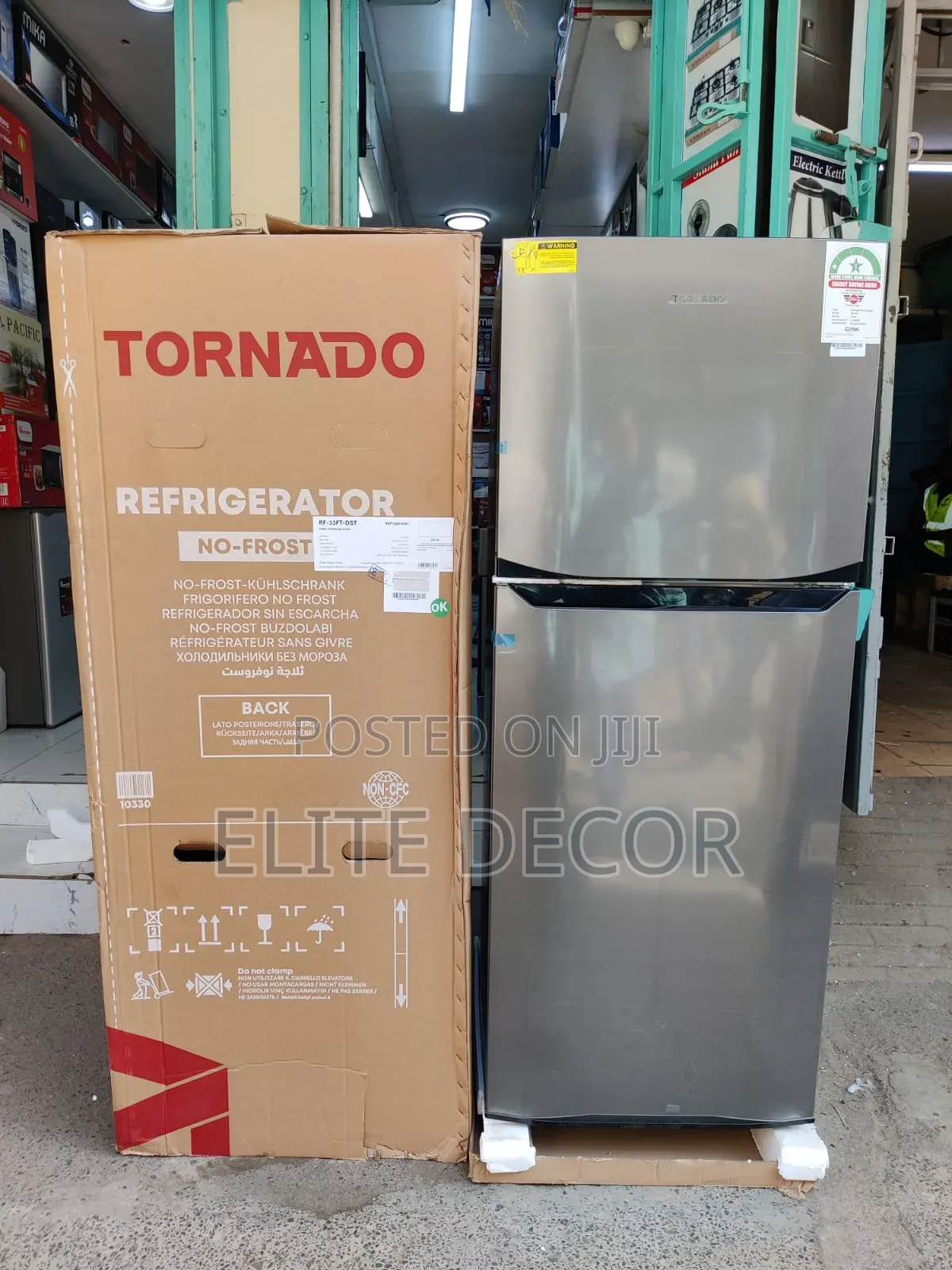 Tornado Fridge No Frost 304L – Double Door Refrigerator