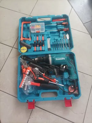 Home Improvement Tool Kit With Power Drill, Screwdriver Set, Pliers
