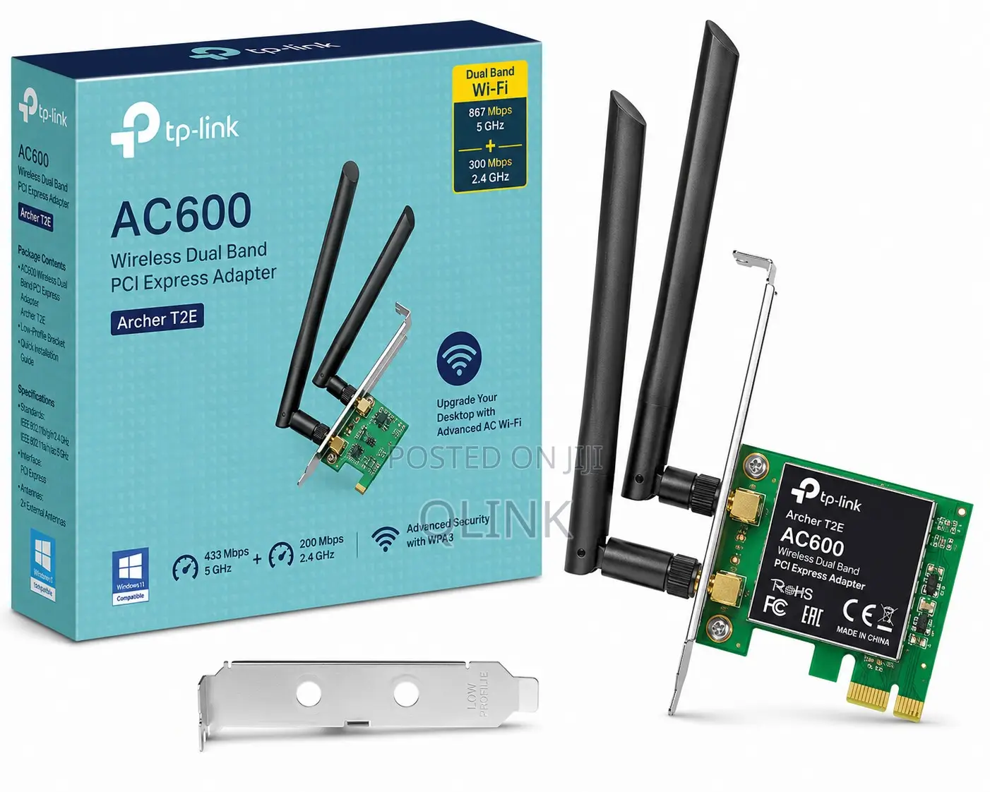 TP-Link AC600 Wireless Dual Band PCI Express Adapter - TL-ARCHER T2E