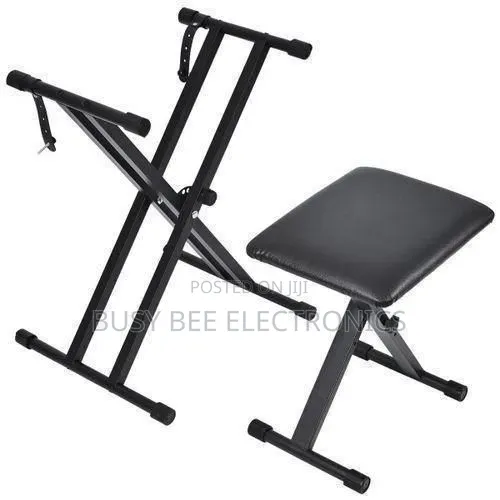 Double Braced X Frame Music Piano Keyboard Stand Chair
