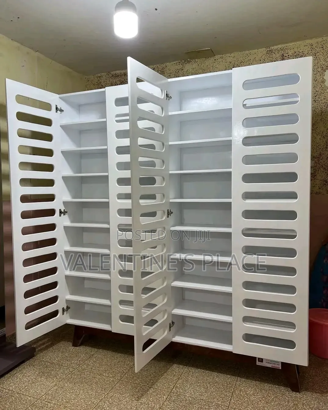 Premium Large-Capacity Wooden Shoe Cabinet (White)