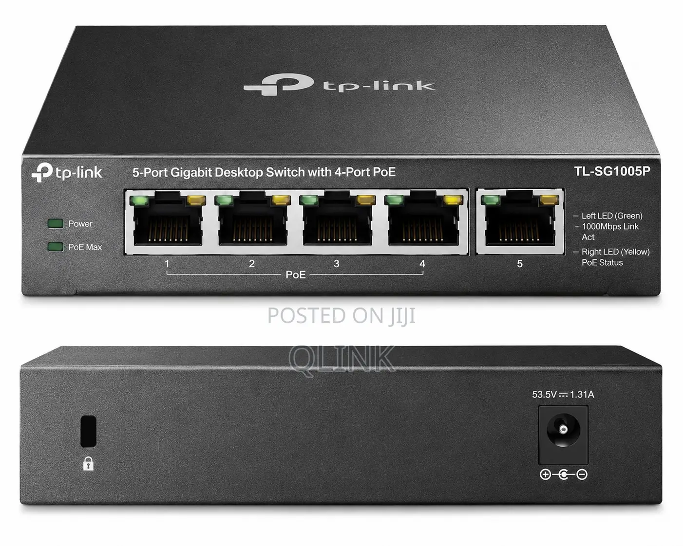 TP-Link 5-Port Gigabit Desktop Switch With 4-Port PoE - TL-SG1005P