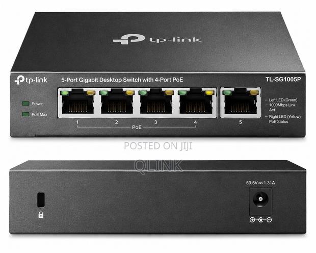 TP-Link 5-Port Gigabit Desktop Switch With 4-Port PoE - TL-SG1005P