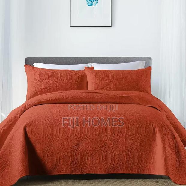 Quality Bed Cover Set | 220x240cm (6x7ft) | 3pc - thumbnail 2