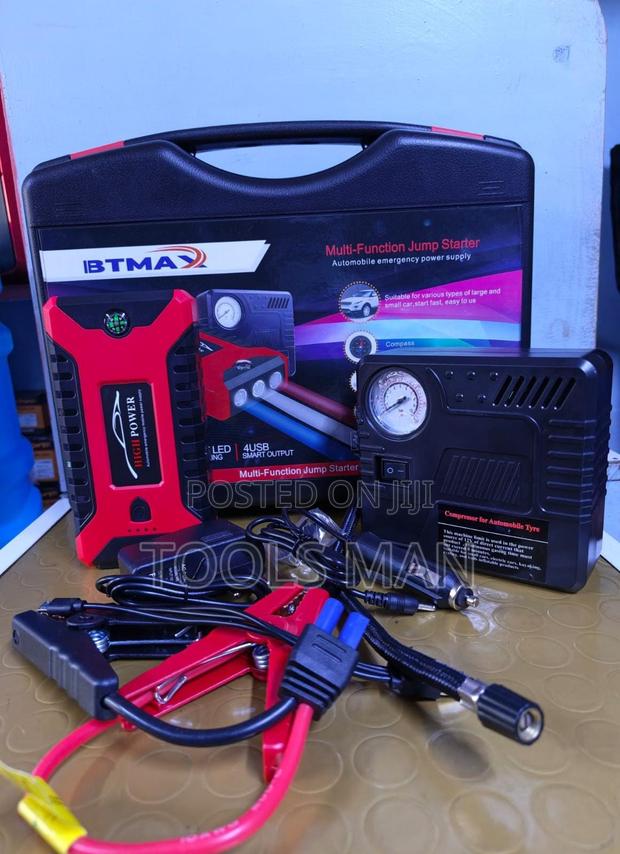 Car Jump Starter Air Compressor Power Bank Kit IBTMAX 4 USB Flashlight - main view