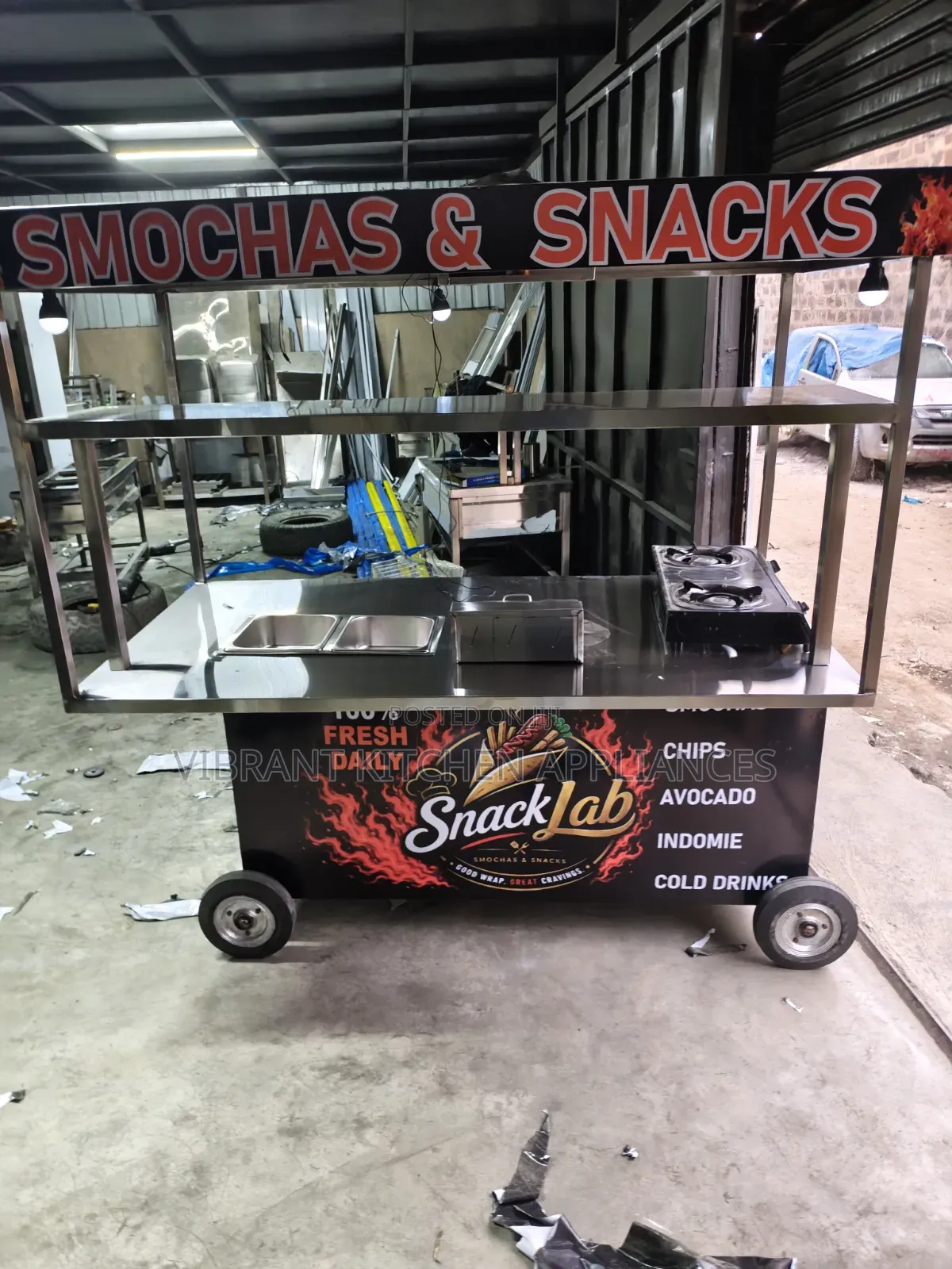 Stainless Steel Food Cart Trolley