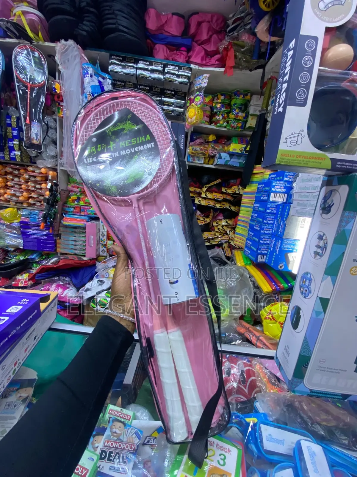 Badminton Luminous Racquet Pair Shuttle Cock With Full Cover