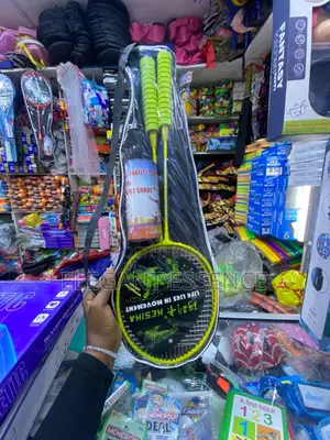 Badminton Luminous Racquet Pair Shuttle Cock With Full Cover