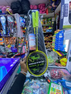 Badminton Luminous Racquet Pair Shuttle Cock With Full Cover