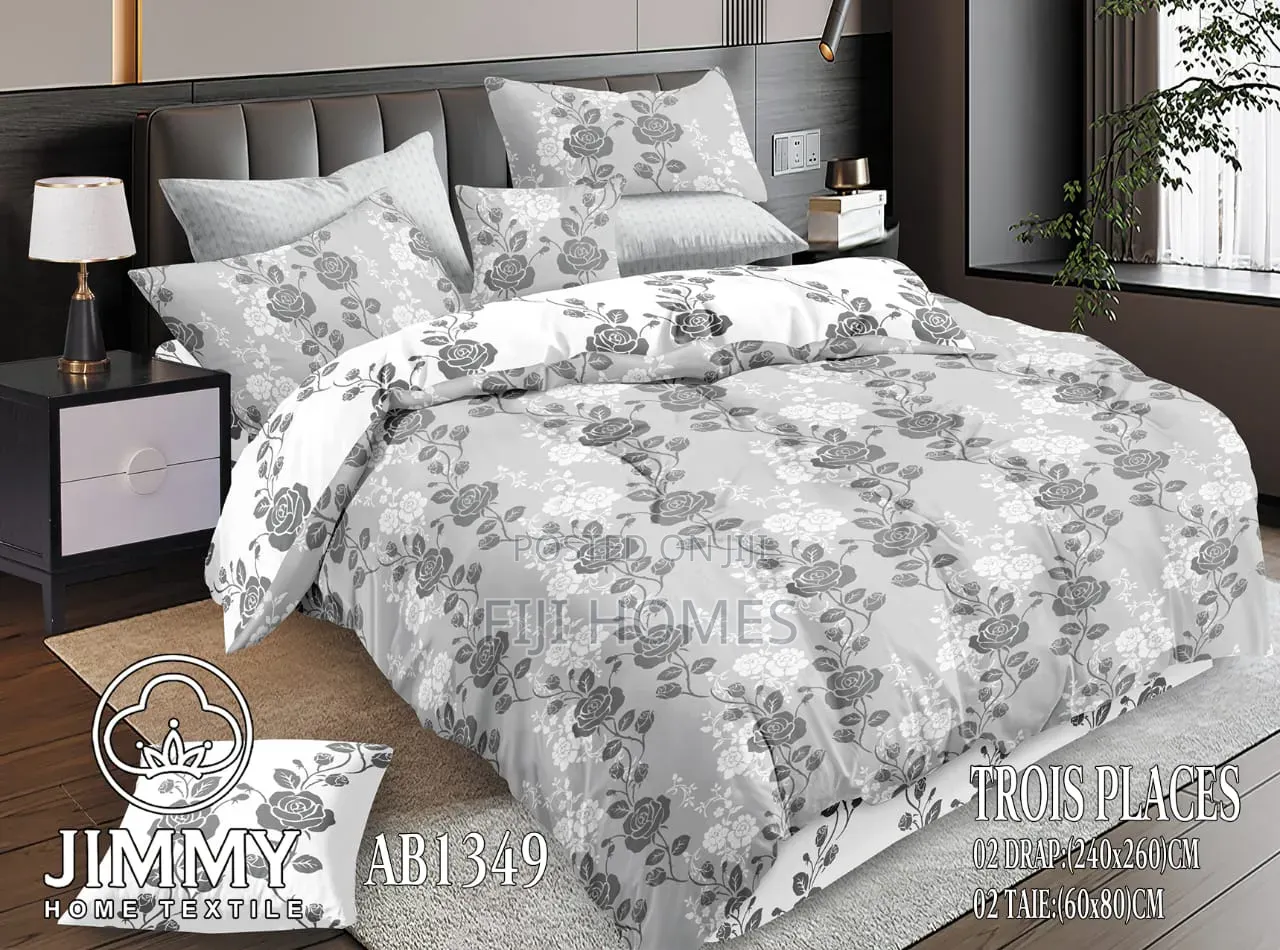 6pc Printed Cotton Duvet Cover Set 6x7