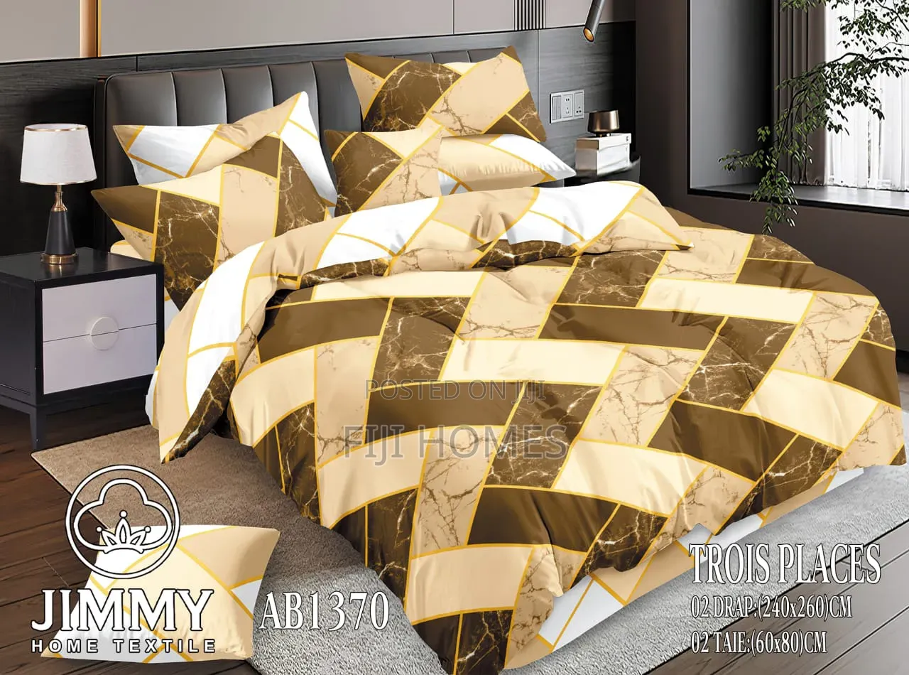 6pc Printed Cotton Duvet Cover Set 6x7