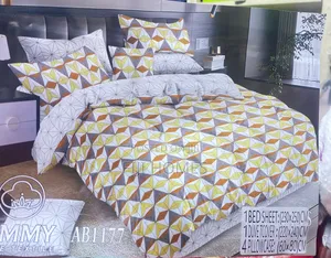 6pc Printed Cotton Duvet Cover Set 6x7