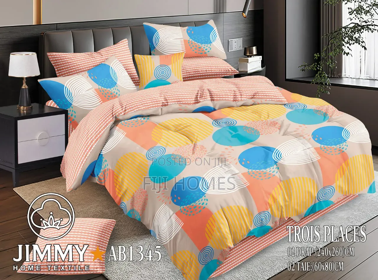 6pc Printed Cotton Duvet Cover Set 6x7