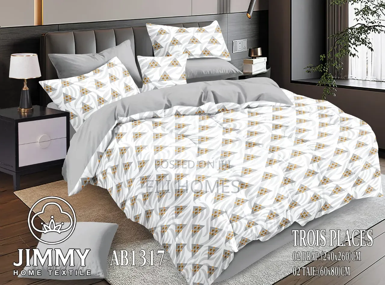 6pc Printed Cotton Duvet Cover Set 6x7