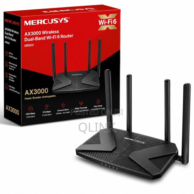 MERCUSYS AX3000 Wireless Dual-Band Wi-Fi 6 Router - TL-MR80X