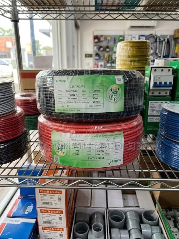Original Suntree 6mm2 Solar PV Cable – 100M Red Black | DC 1500V - main view
