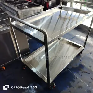 Heavy-Duty 2-Shelf Service Cart
