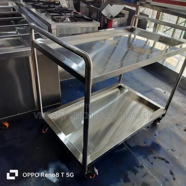 Heavy-Duty 2-Shelf Service Cart - thumbnail 3