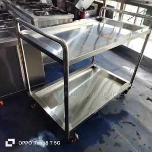 Heavy-Duty 2-Shelf Service Cart