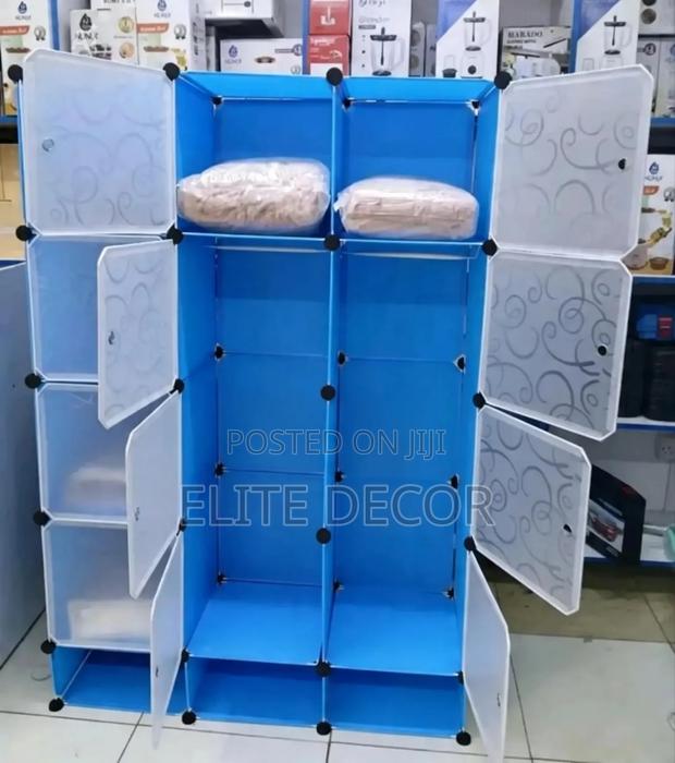 Portable 3-Column Plastic Wardrobe – Waterproof DIY Clothes Storage