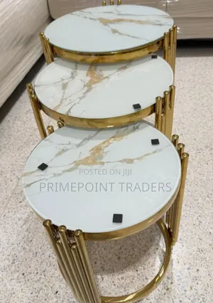 Executive 3-in-1 Pure Marble Coffee Table Set Luxury Modern Eleganc