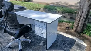 White Desk 1.2m+headrest Office Chair 12,500/=