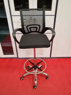 Counter/Cashier Black Mesh Chair