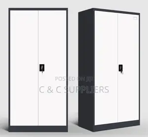 2 Doors Steel File Cabinet-Gray